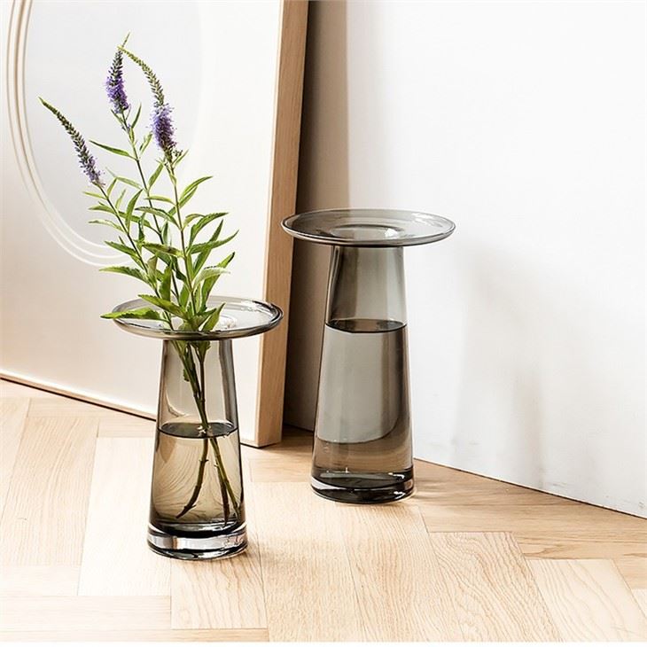 Flat Simple Glass Vase